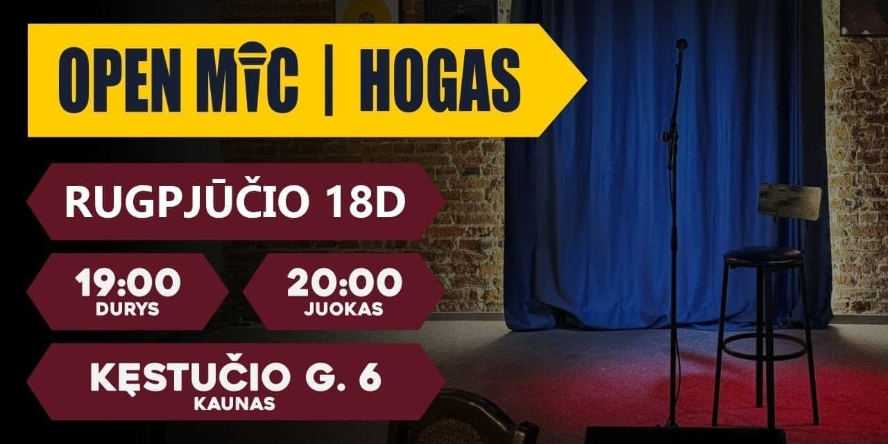 Open Mic Komedijos Vakaras